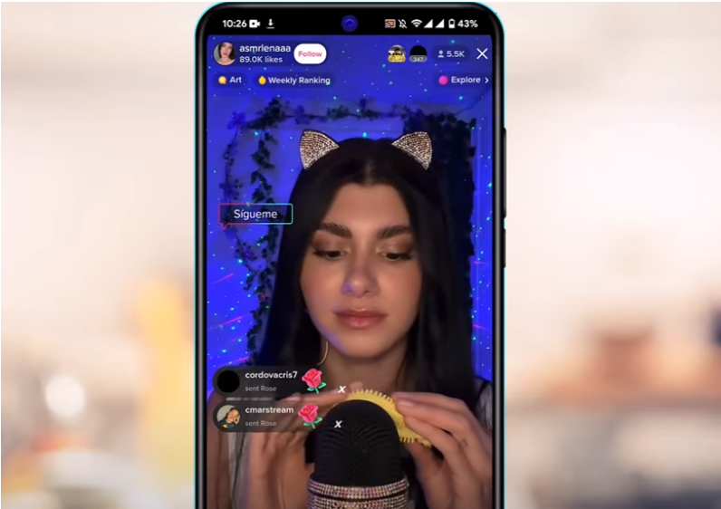 Open any live that you want to watch Open any live that you want to watch