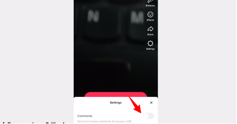 turn off the toggle next to comments turn off the toggle next to comments